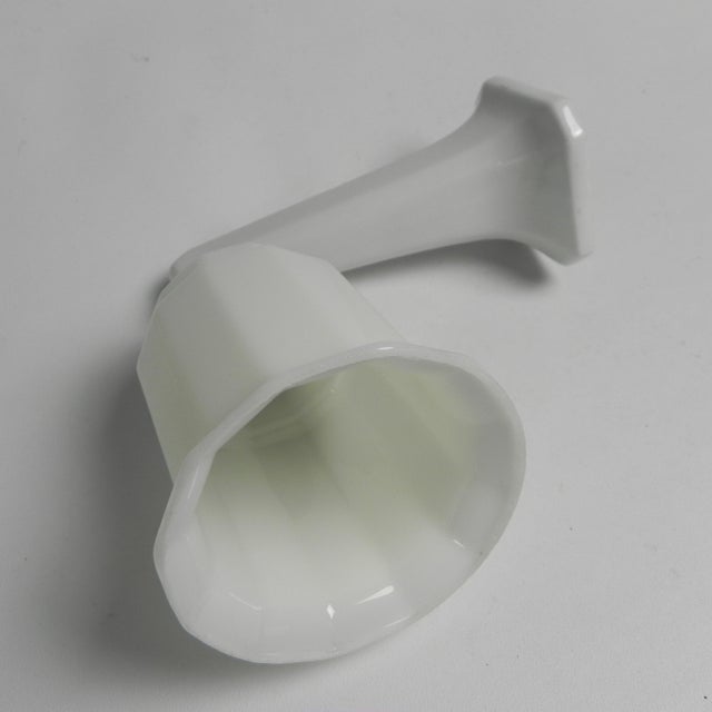 Art Deco Porcelain Wall Lamp with Opaline Shade, 1930s For Sale - Image 11 of 17