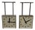 Vintage Double Sided Square Trainstation Clocks from Pragotron For Sale