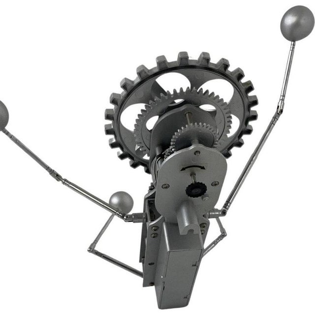 Vintage Little Man-Shaped Desk or Wall Clock with Exposed Gears & Extendable Arms and Legs, 1980s-1990s For Sale - Image 4 of 8