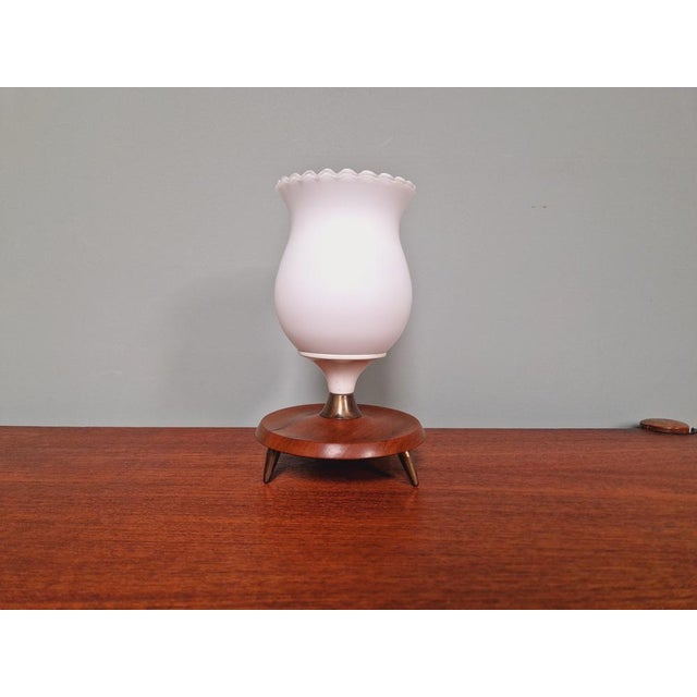 Opaline Glass Tripoid Table Lamp, 1960s For Sale - Image 12 of 17