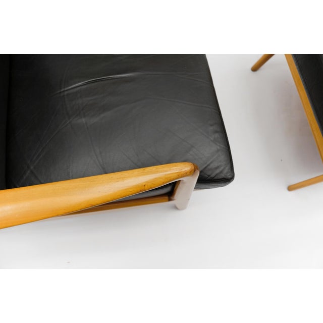 Mid-Century Modern Scandinavian Armchairs and Ottoman, 1960s, Set of 3 For Sale - Image 10 of 14