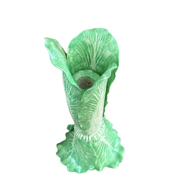 Mid 20th Century Vintage Dodie Thayer Cabbage Leaf Candleholders For Sale - Image 5 of 12