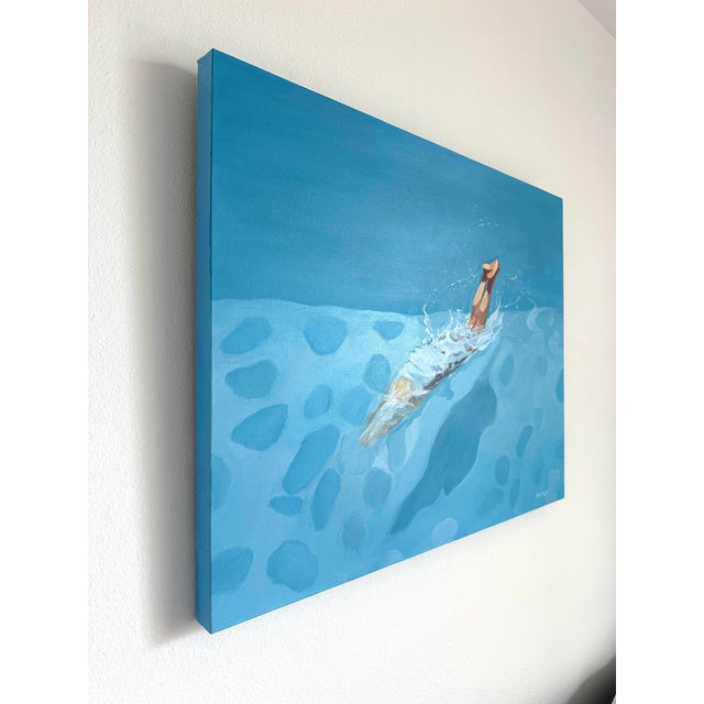 This painting is a slight variation on a subject I love to revisit, a diver's splash. So many dots in this piece, large,...