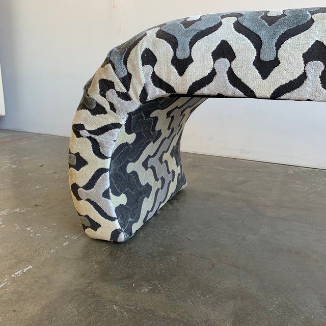 Waterfall Art Deco Style Bench “blues” Chairish