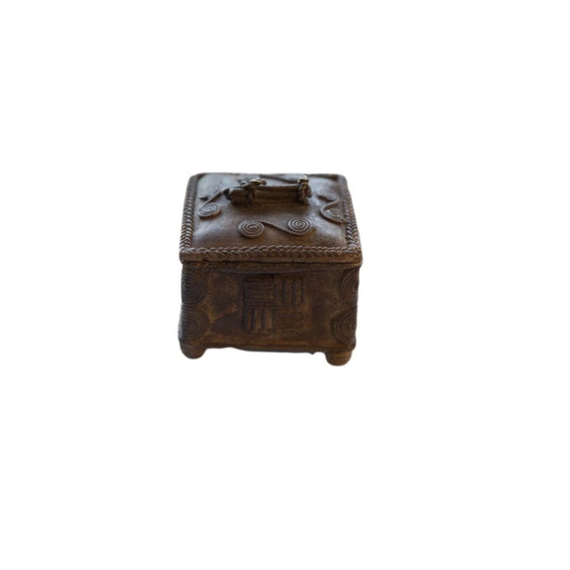 Vintage African Bronze Stick Bundle Box For Sale - Image 11 of 11