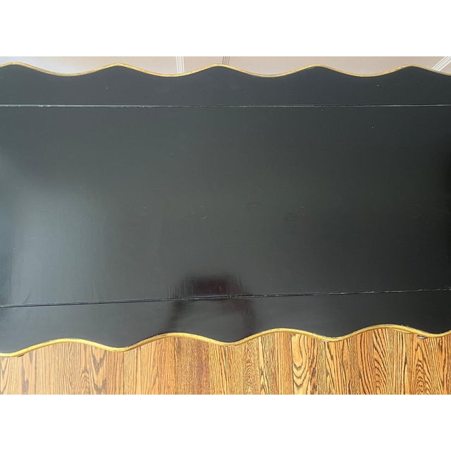 Ebonized Hollywood Regency Desk/Table with Gilding For Sale In Nashville - Image 6 of 7