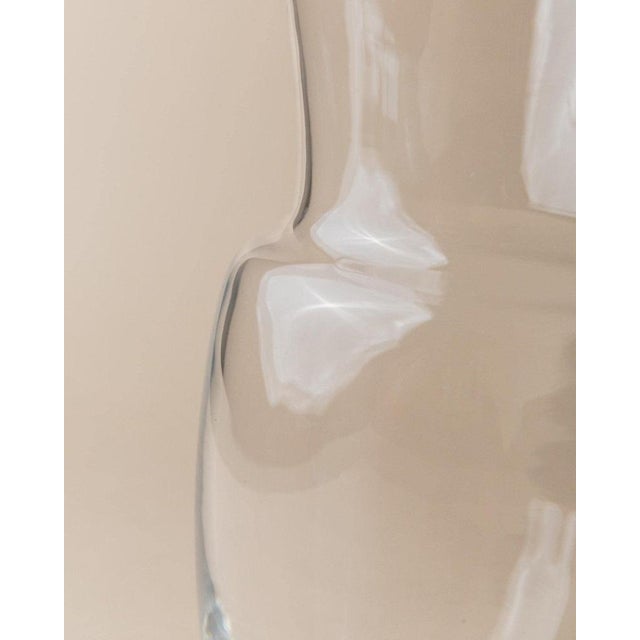 Vintage Jug in Clear Glass with Blue Handle, Italy, 1970s For Sale - Image 6 of 13