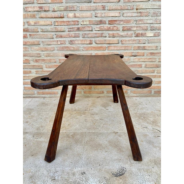 Mid 20th Century French Wooden Rustic Side Table, 1960´S For Sale - Image 13 of 18