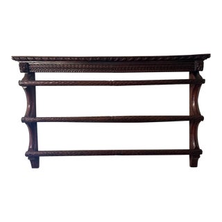 Early 20th Century Antique Plate Rack Wall Display Shelf For Sale