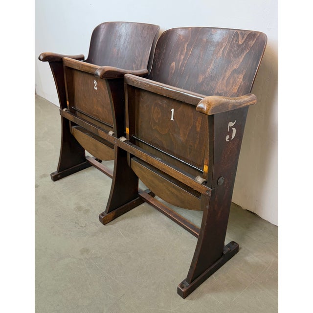 Thonet Vintage Two-Seater Cinema Bench from Thonet, 1950s For Sale - Image 4 of 18