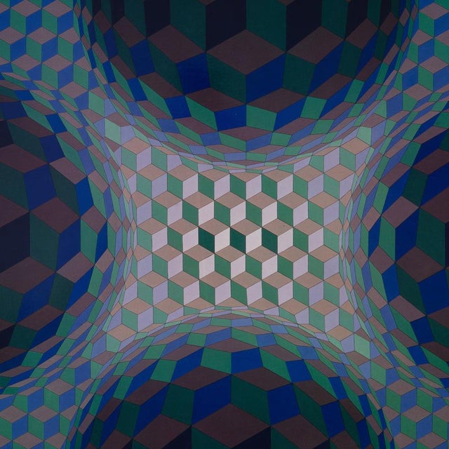 Victor Vasarely (1906-1997) Cheyt-Stritton Heliogravure after a work by the artist On heavy paper, 27 x 27 cm (approx. 11...