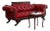1960s Old Hickory Tannery Red Tufted-Leather Loveseat For Sale