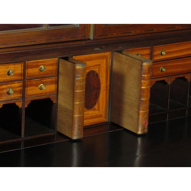 Wood 19th-C. English Bookcase Secretary For Sale - Image 7 of 12