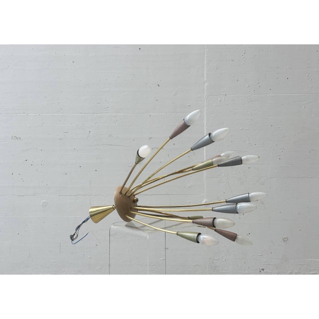 Vintage Sputnik Spider Lamp, 1950s For Sale - Image 4 of 13