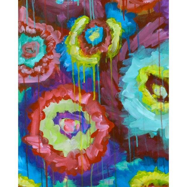 Purple Color Burst Flower Abstract by Frank Thomas Romero For Sale - Image 8 of 11