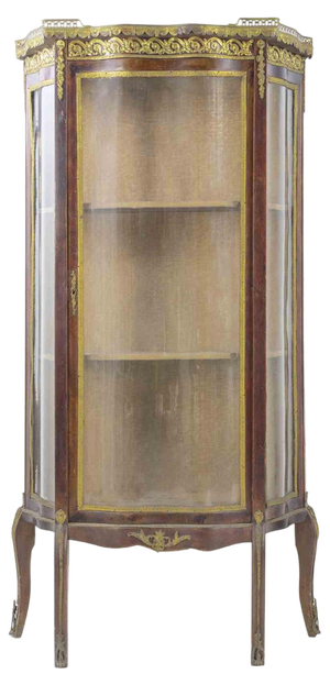 Display Cabinet with Mahogany and Glass, 1950s
