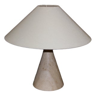 Vintage Travertine Table Lamp, 1970s For Sale
