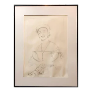 Josef Levi, Still Life with Vera as Raphael Original Drawing, 1991