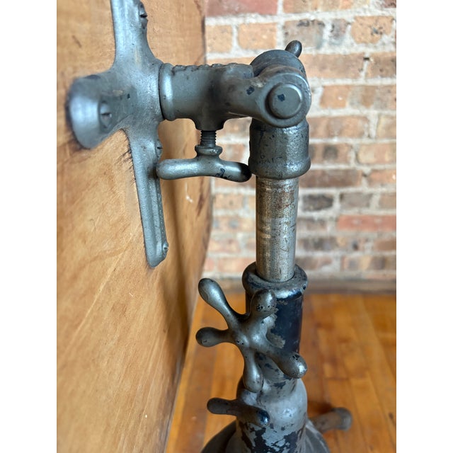 Metal Antique Peerless Cast Iron Adjustable Drafting Table For Sale - Image 7 of 12