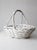 Vintage White Wicker Gathering Basket With Double Handles For Sale - Image 4 of 17
