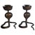A striking pair of Persian Hand etched cobra candle holders crafted in solid Brass and bronze. Each piece features a...