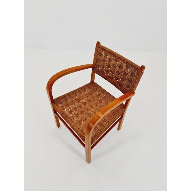 Bauhaus Vintage Bauhaus Papercord Armchair by Ehrich Dieckmann, 1930s For Sale - Image 3 of 18