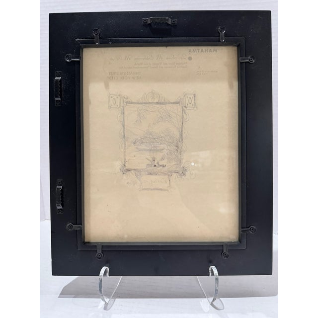 Louis Michel Eilshemius Signed Ink Drawing “Waiting” on Artist Letterhead For Sale In Atlanta - Image 6 of 6