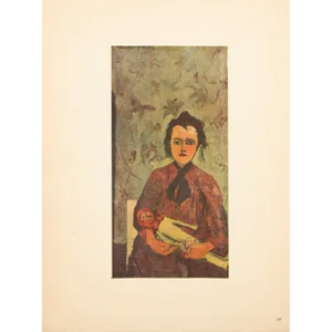 1947 After M. Vlaminck "Neighbor's Daughter", First Edition Period Parisian Offset Lithograph