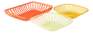 Vintage Plastic Baskets, Czechoslovakia, 1960s, Set of 3