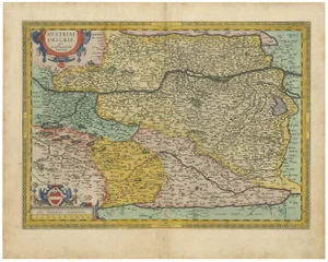 Austria Map by Wolfgang Lazius, 1592