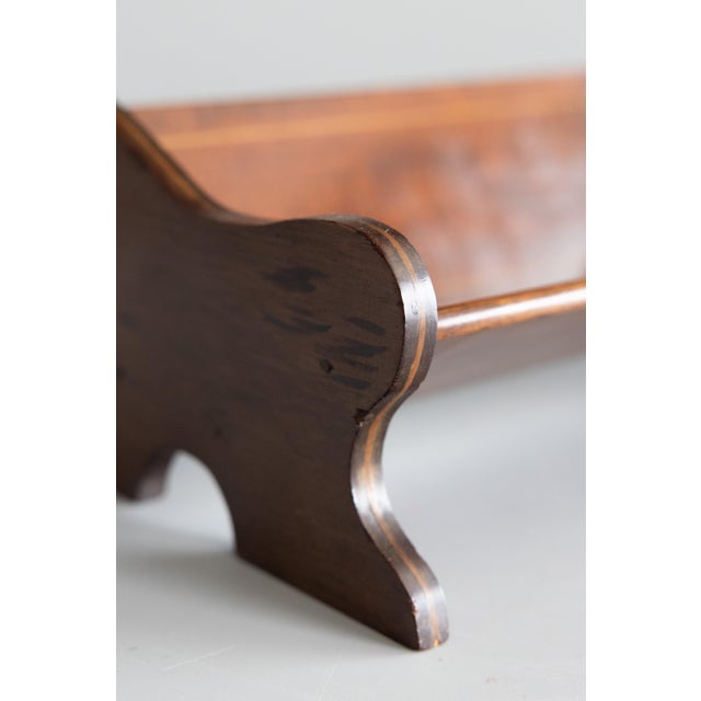 Antique English Mahogany Book Trough Rack Stand For Sale - Image 9 of 10
