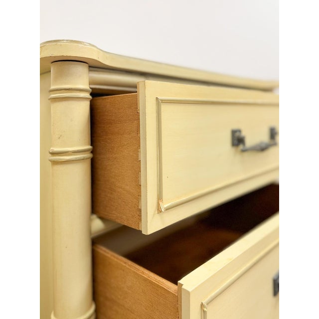 Vintage Henry Link Bali Hai Coastal Hollywood Regency Cream Nightstands, 2 Pieces, Attributed For Sale - Image 13 of 13
