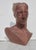 Terrific terra cotta of a male figure, Human with highly refined facial features, high cheekbones, expressive brows,...