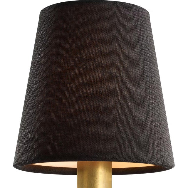 Transitional Visual Comfort Signature 4" Black Linen Empire Shade For Sale - Image 3 of 3