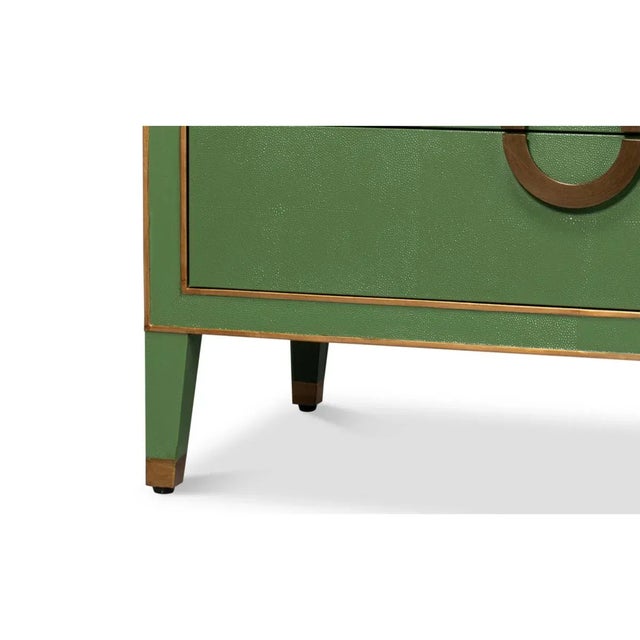 Art Deco Style Dresser in Green For Sale - Image 4 of 11