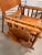 Wood Mid 20th Century Campaign Style Teak Brown Leather Folding Rocker Rocking Chair For Sale - Image 7 of 12
