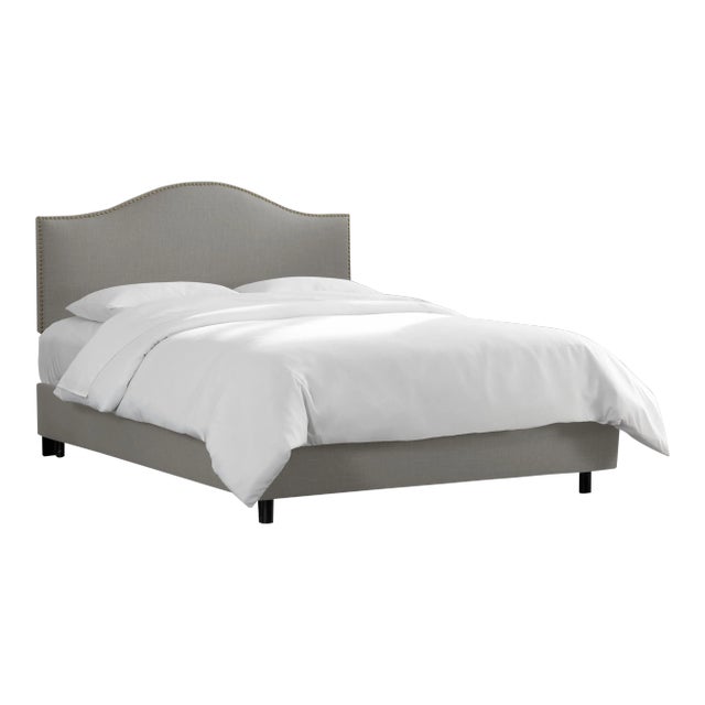 Riley Bed in Grey Classic Linen, Twin For Sale