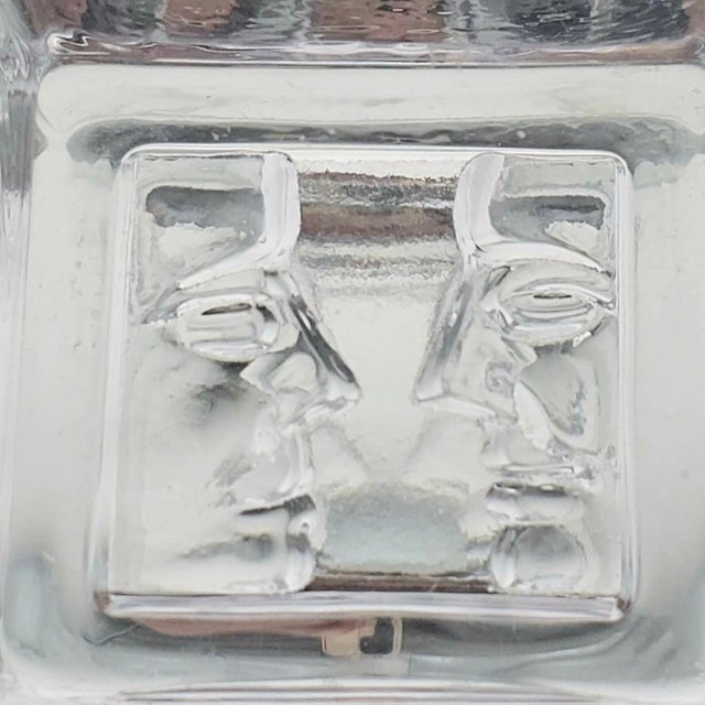 Glass Kosta Boda Bertil Vallien Days of the Week Friday Two Faces Dish 4.25" For Sale - Image 7 of 7