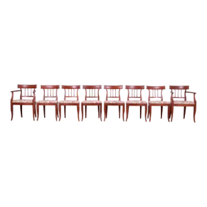 Kindel Furniture French Regency Solid Cherry Wood Dining Chairs, Set of Eight