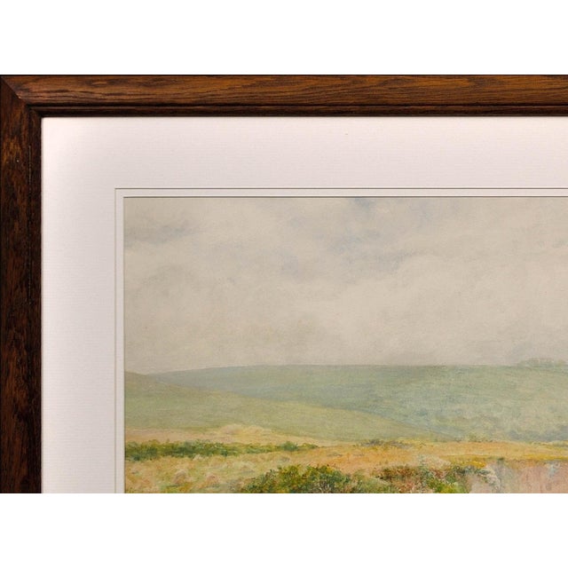 Charles Gregory, Summer's Day at Steyning Bowl, West Sussex, 1890s, Watercolor For Sale - Image 5 of 18