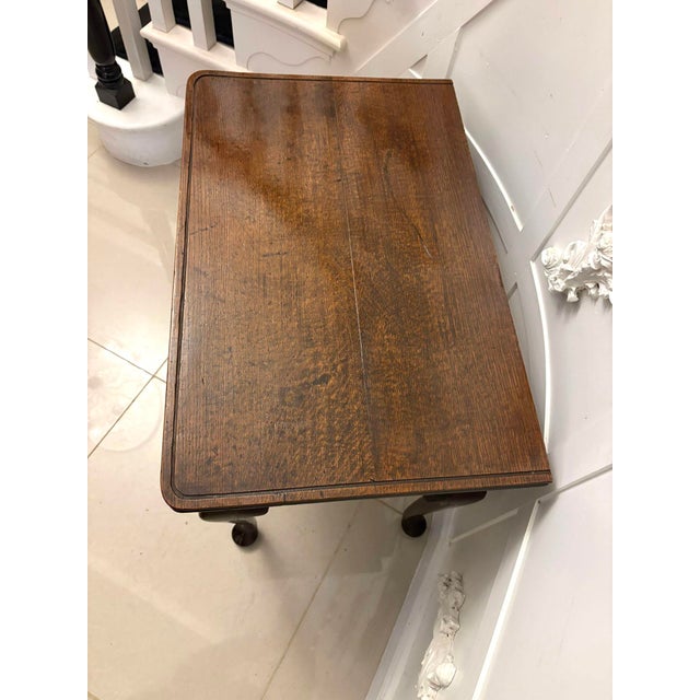 Antique Victorian Georgian Style Oak Lowboy, 1860 For Sale - Image 3 of 11