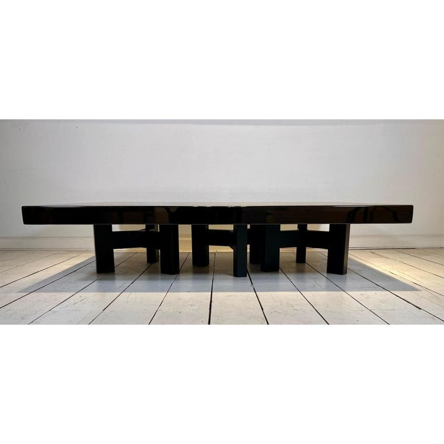 1970s Coffee Table in Tiger Eyes by Jean Claude Dresse, 1970s For Sale - Image 5 of 11