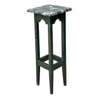 Vintage Brazilian Faux Finished Marble Pedestal For Sale