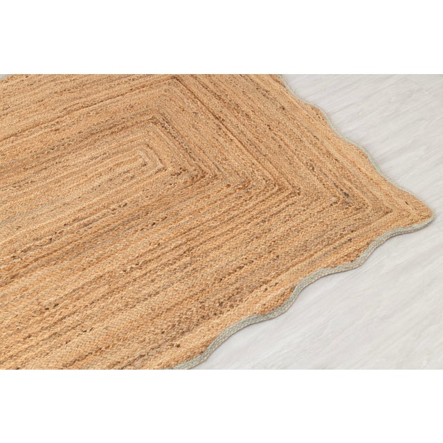 2.6x12Ft. Laurel Wave Scallop Edge Jute Rug For Sale - Image 6 of 12