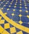 40" Handcrafted Cobalt Blue and Yellow Moroccan Mosaic Table For Sale In Orlando - Image 6 of 7