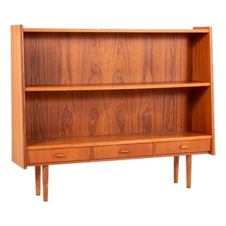 Vintage Scandinavian Teak Bookcase with Drawers, 1960s For Sale