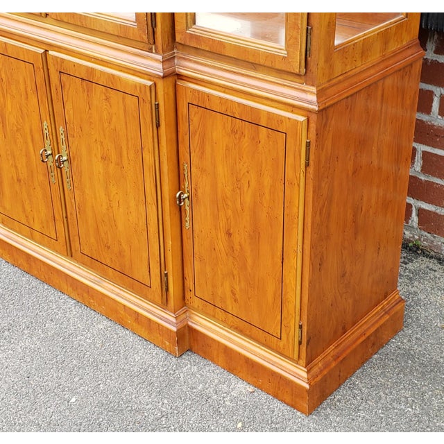 1990s Drexel Heritage Yorkshire Collection Yew Wood Dining Room China