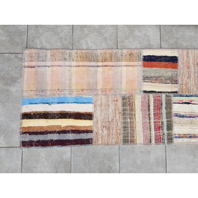 Turkish Vintage Natural Anatolian Kilim For Sale - Image 3 of 10