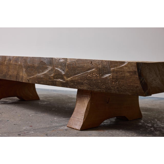Wabi-Sabi Coffee Table in Elm, 1977 For Sale - Image 6 of 8