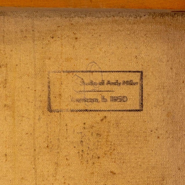 Late 20th Century Andy Miller Abstract Composition Oil on Canvas For Sale - Image 5 of 5